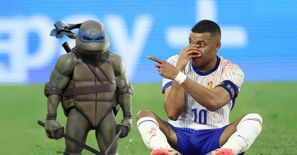 kylian mbappe mascara tortuga ninja